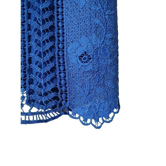 ASTR The Label women's Size Medium Royal Blue Lace Sleeveless Mini Dress Boho - Picture 3 of 10